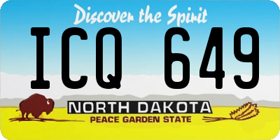 ND license plate ICQ649