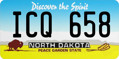 ND license plate ICQ658
