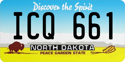 ND license plate ICQ661