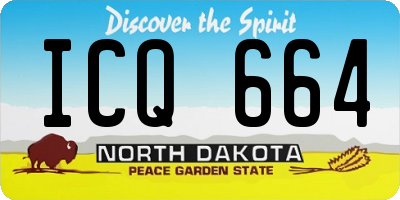 ND license plate ICQ664