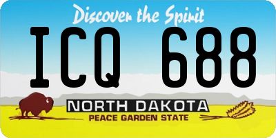 ND license plate ICQ688