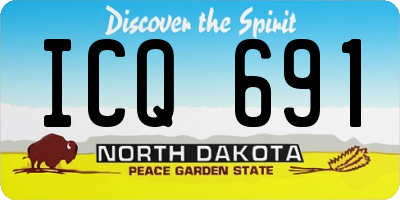 ND license plate ICQ691