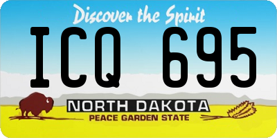 ND license plate ICQ695