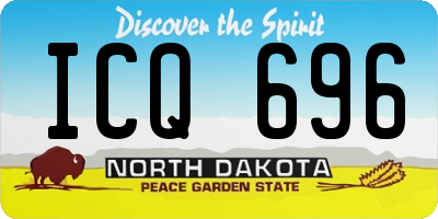 ND license plate ICQ696