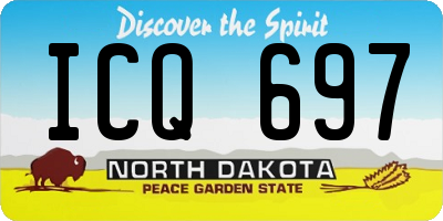 ND license plate ICQ697
