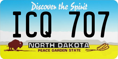 ND license plate ICQ707