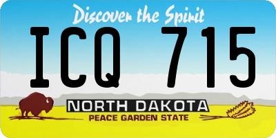 ND license plate ICQ715