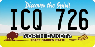ND license plate ICQ726