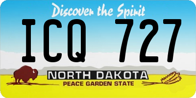 ND license plate ICQ727