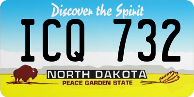 ND license plate ICQ732