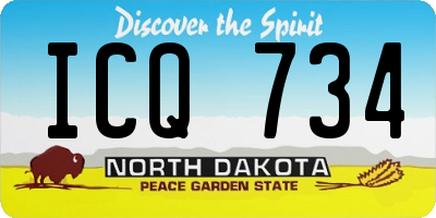 ND license plate ICQ734