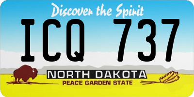 ND license plate ICQ737