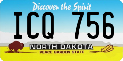 ND license plate ICQ756