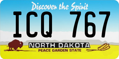 ND license plate ICQ767