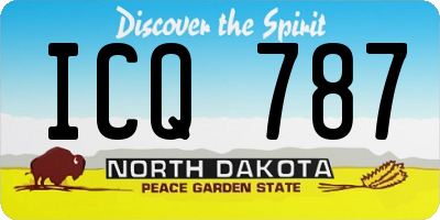ND license plate ICQ787