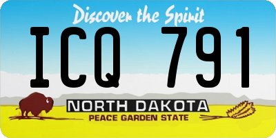 ND license plate ICQ791