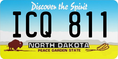 ND license plate ICQ811