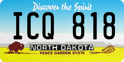 ND license plate ICQ818
