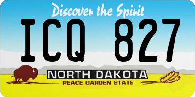 ND license plate ICQ827