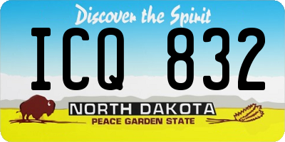 ND license plate ICQ832