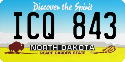 ND license plate ICQ843