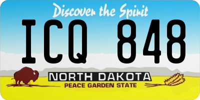 ND license plate ICQ848