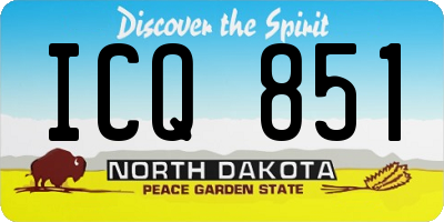 ND license plate ICQ851