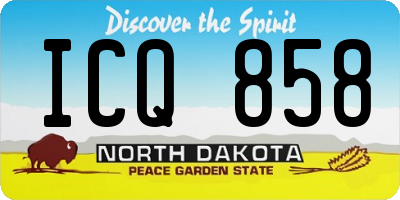 ND license plate ICQ858