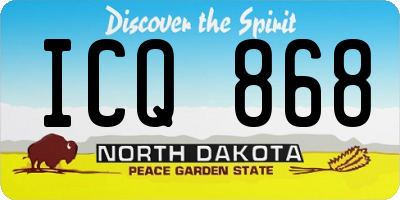 ND license plate ICQ868