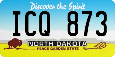 ND license plate ICQ873