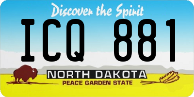 ND license plate ICQ881