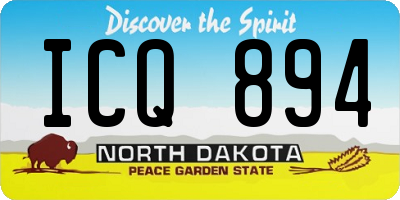 ND license plate ICQ894