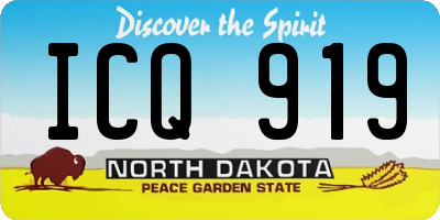ND license plate ICQ919