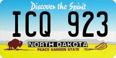 ND license plate ICQ923