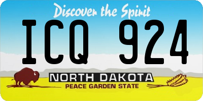ND license plate ICQ924