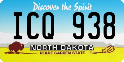 ND license plate ICQ938