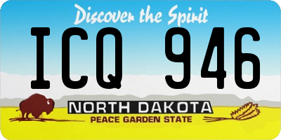 ND license plate ICQ946