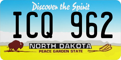 ND license plate ICQ962
