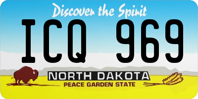 ND license plate ICQ969