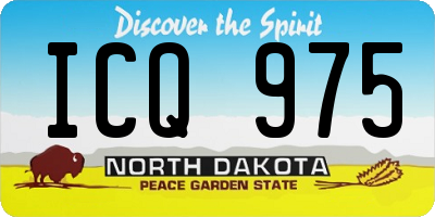 ND license plate ICQ975