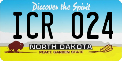 ND license plate ICR024
