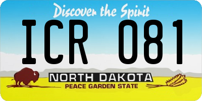 ND license plate ICR081