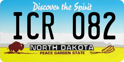 ND license plate ICR082