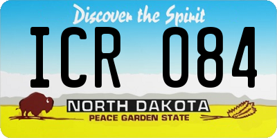 ND license plate ICR084