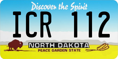 ND license plate ICR112