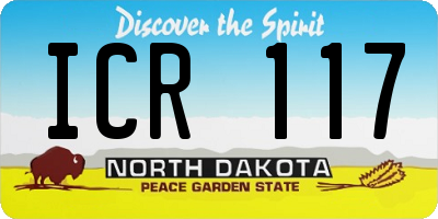 ND license plate ICR117