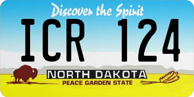ND license plate ICR124