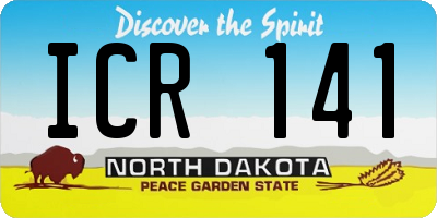 ND license plate ICR141