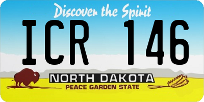 ND license plate ICR146