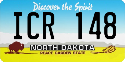 ND license plate ICR148